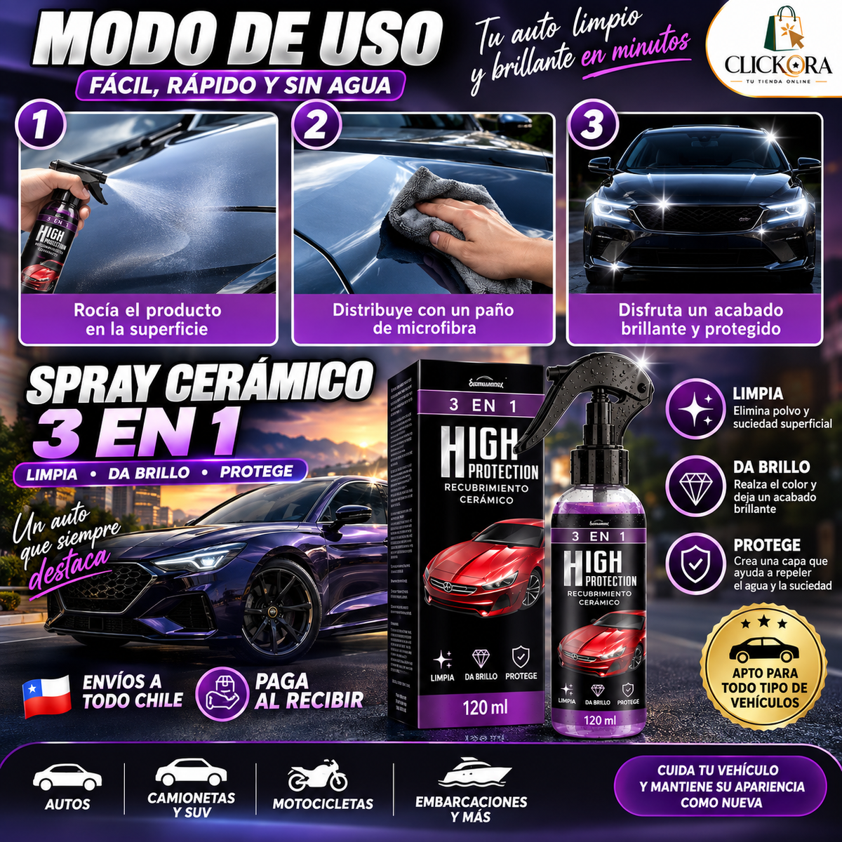 SPRAY CERÁMICO 3 EN 1™