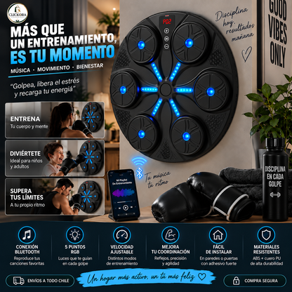 Maquina Boxeo con Bluetooth y guantes