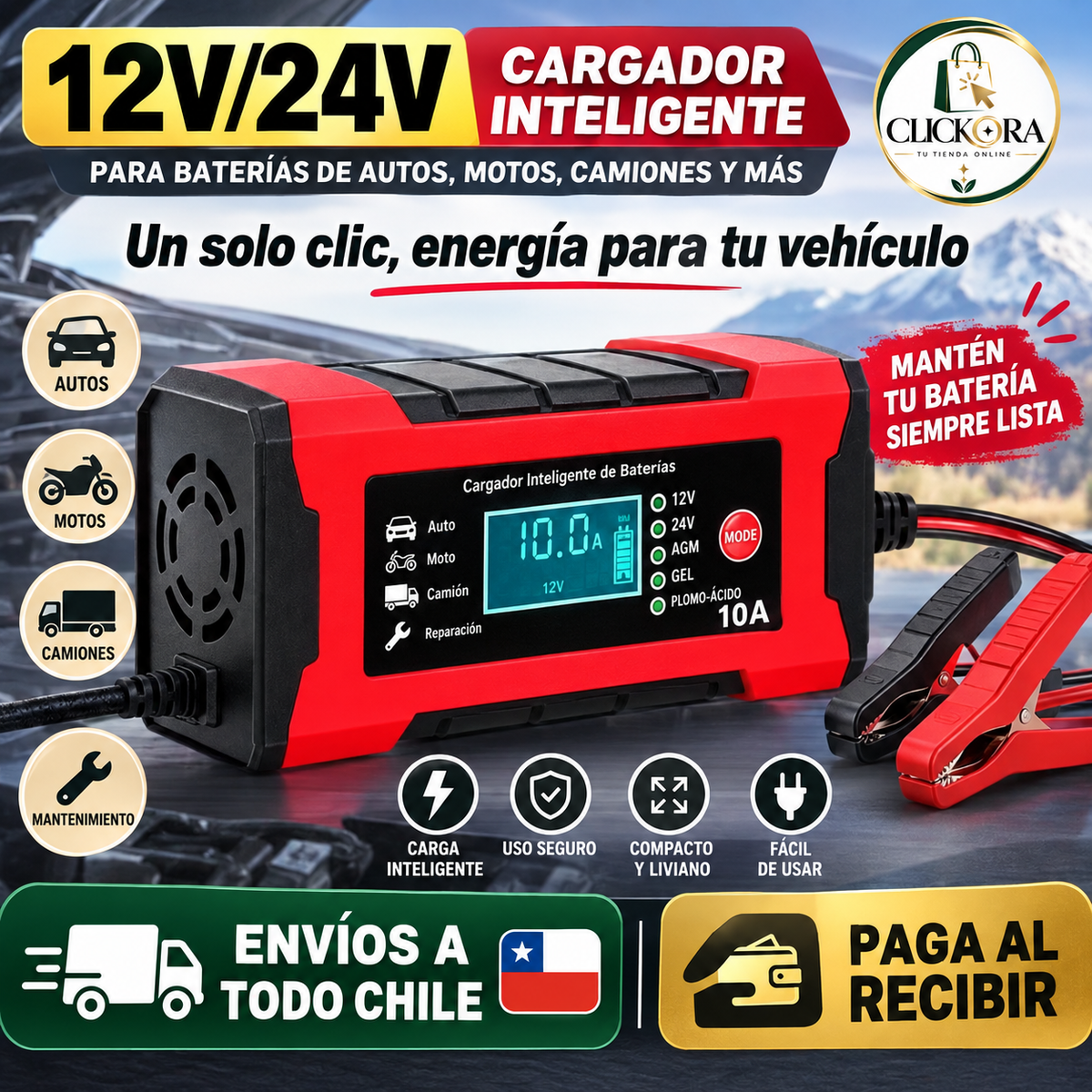 Cargador De Batería Para Coche™ 12v