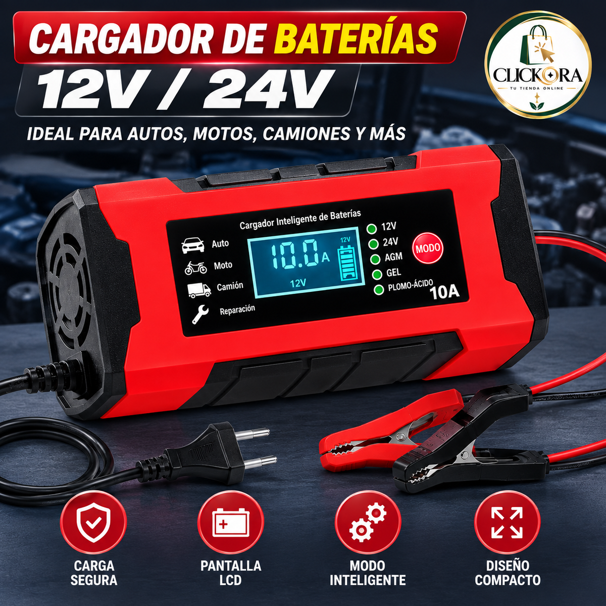 Cargador De Batería Para Coche™ 12v