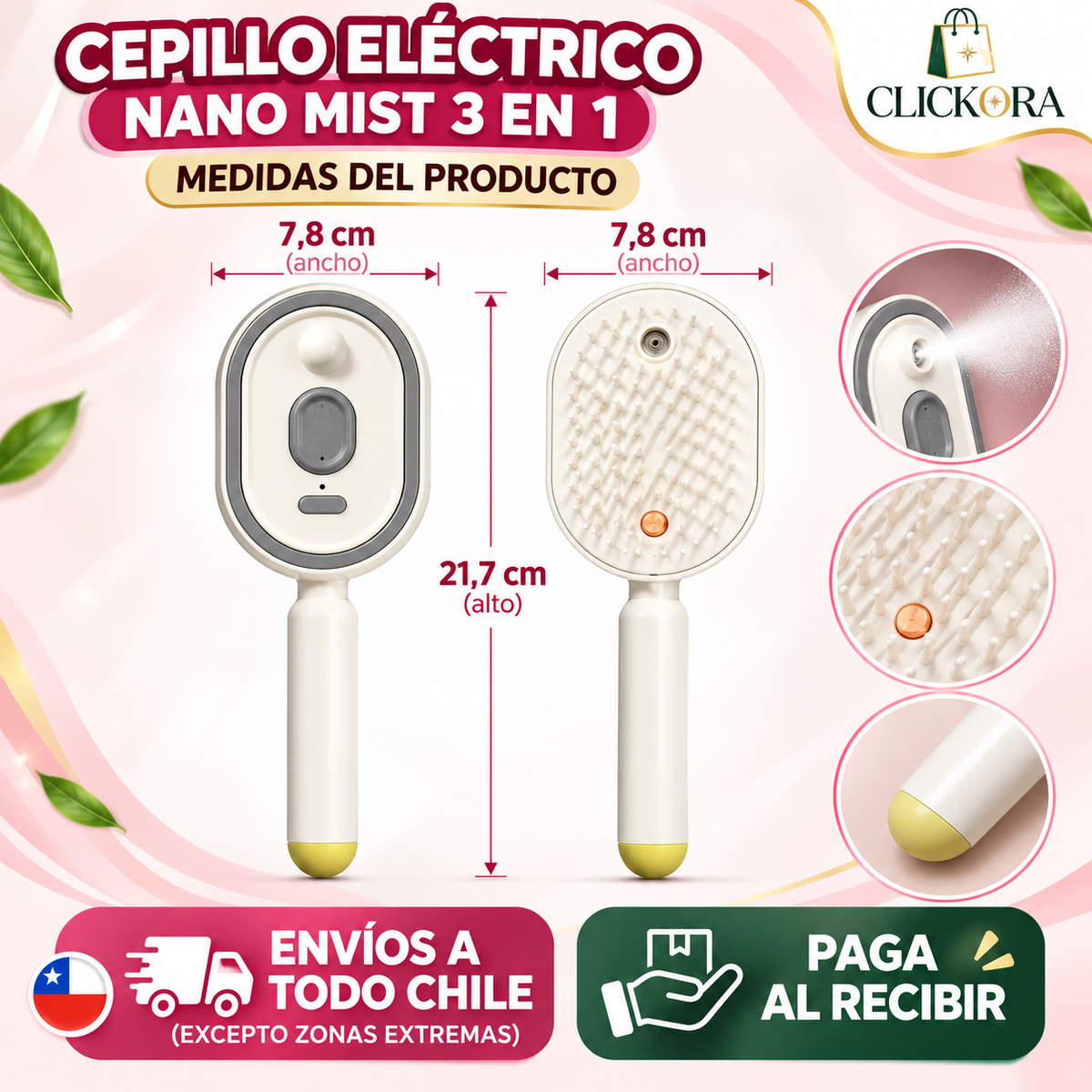 Cepillo A Vapor Electrico Reduce Friz