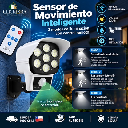 Foco Solar GuardCam™ | Sensor de Movimiento + 3 Modos