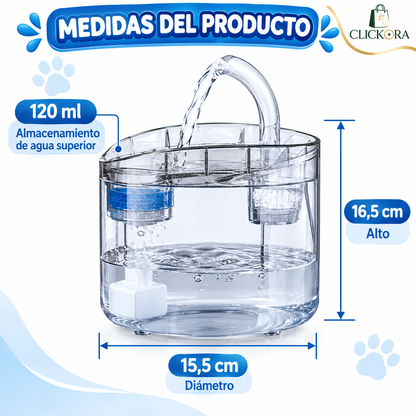 Bebedero Mascotas Transparentes