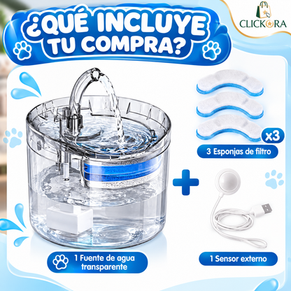 Bebedero Mascotas Transparentes