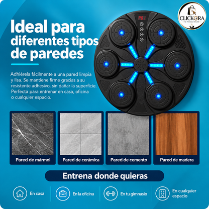 Maquina Boxeo con Bluetooth y guantes