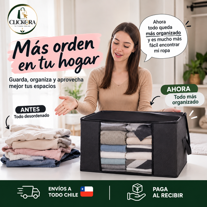 ✨ OrdenBox™ – Set 3 Cajas Organizadoras Plegables con Visor
