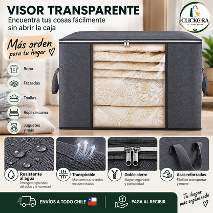 ✨ OrdenBox™ – Set 3 Cajas Organizadoras Plegables con Visor