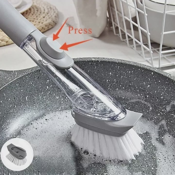CEPILLO DISPENSADOR JABON LIMPIEZA HOGAR
